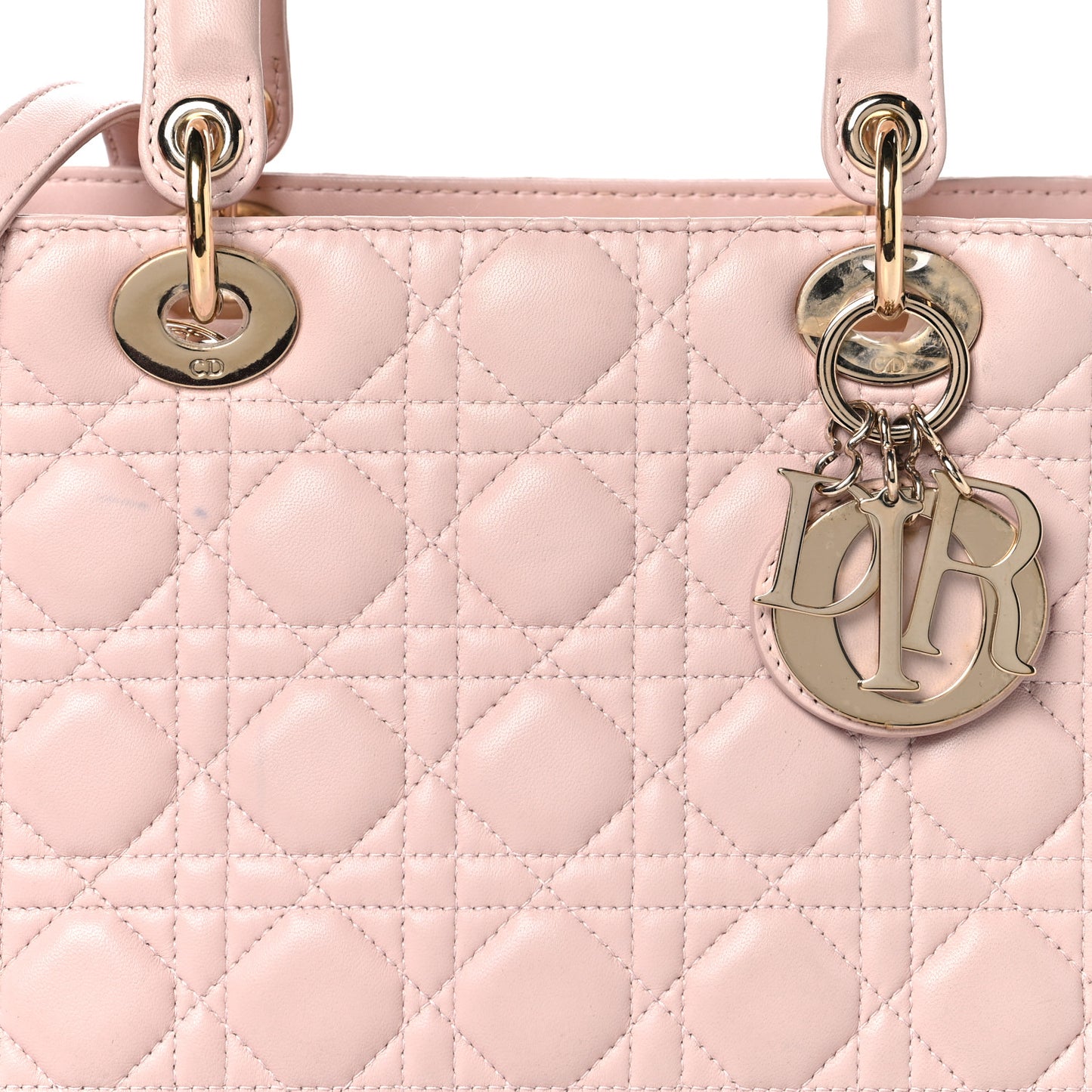 Lambskin Cannage Medium Lady Dior Light Pink