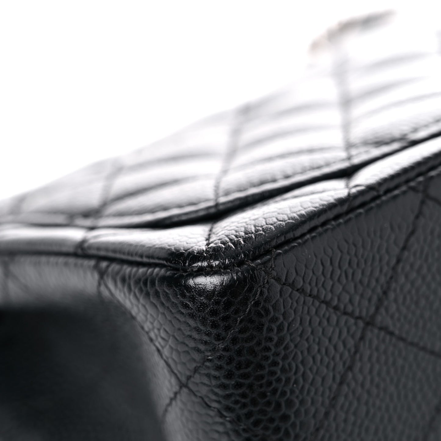 Caviar Quilted Mini Square Flap Black