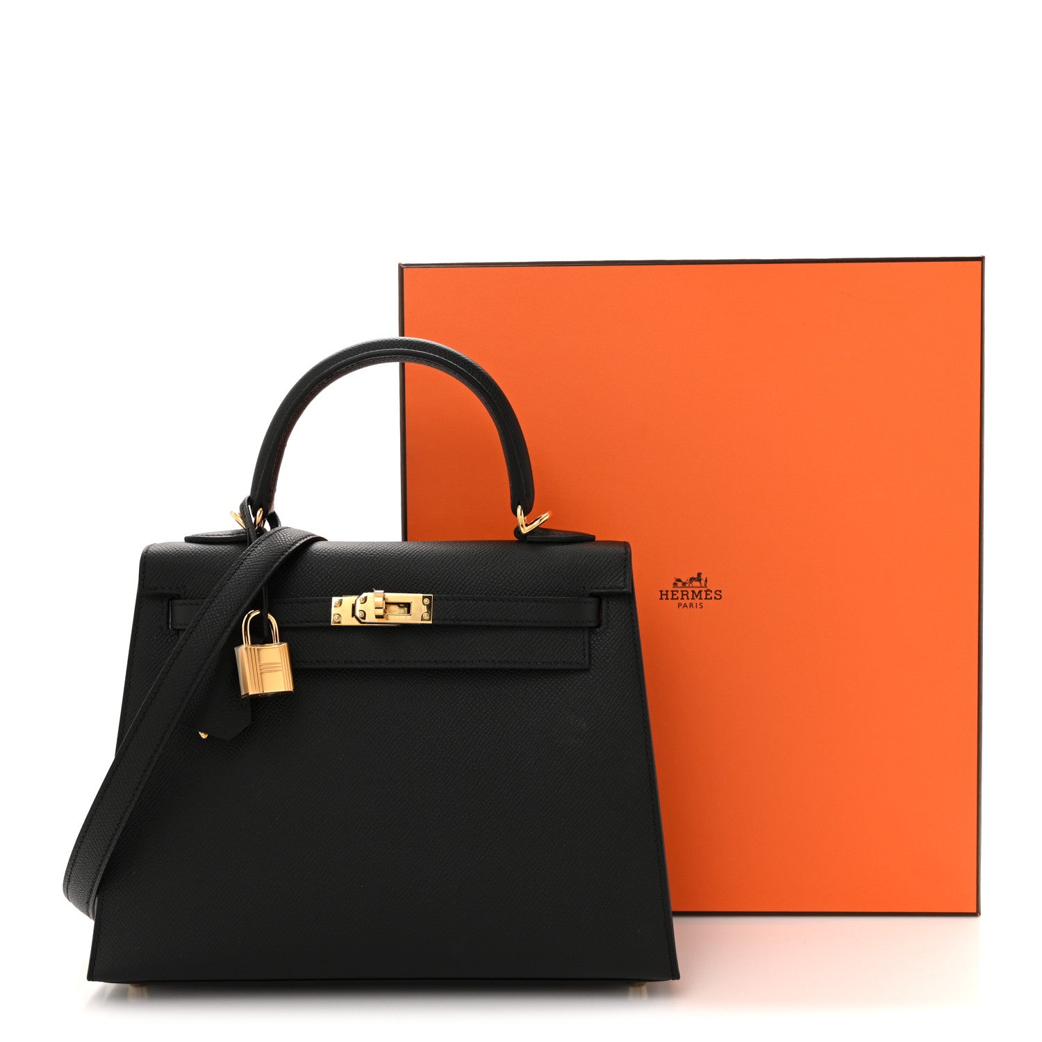 Hermes Epsom Kelly Sellier 25 Black 10 of 10