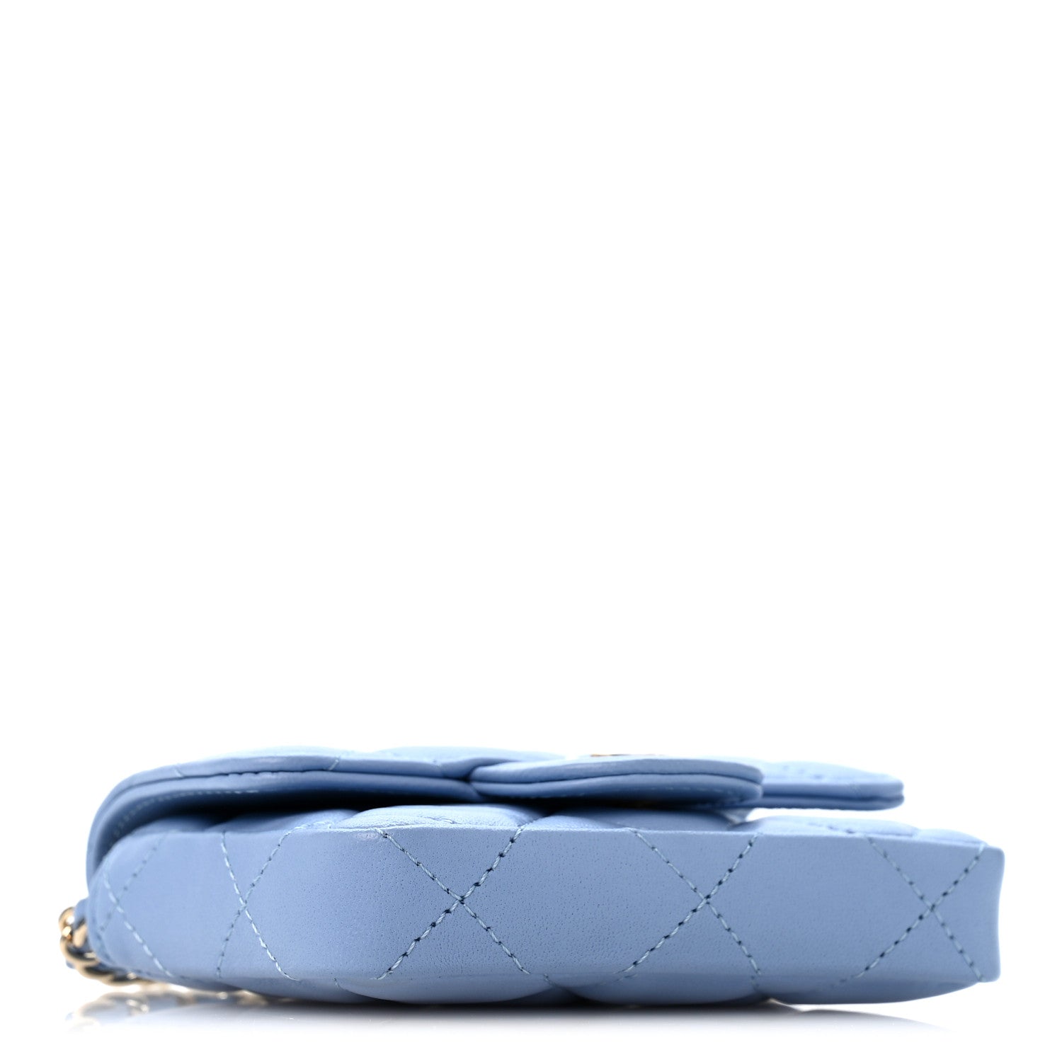 Chanel Lambskin Quilted Mini Chain Belt Bag Blue 3 of 10