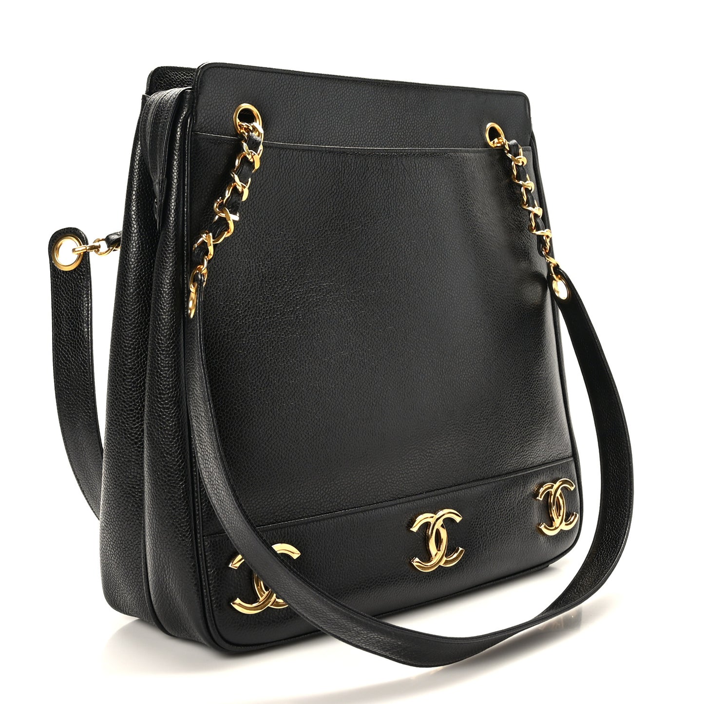 Caviar CC Shoulder Bag Black