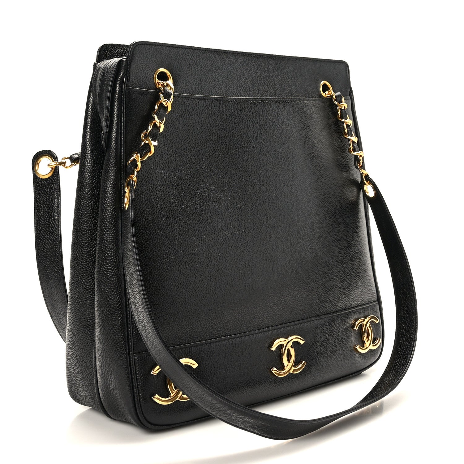 Chanel Caviar CC Shoulder Bag Black 3 of 10