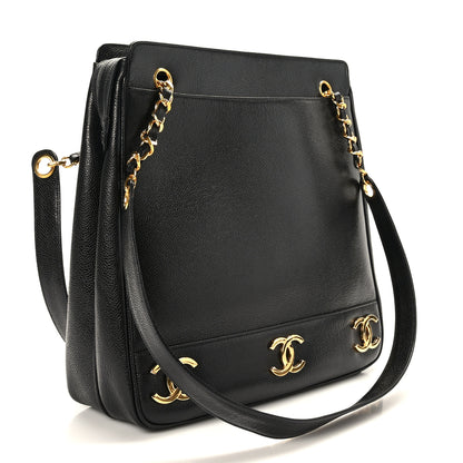 Chanel Caviar CC Shoulder Bag Black 3 of 10