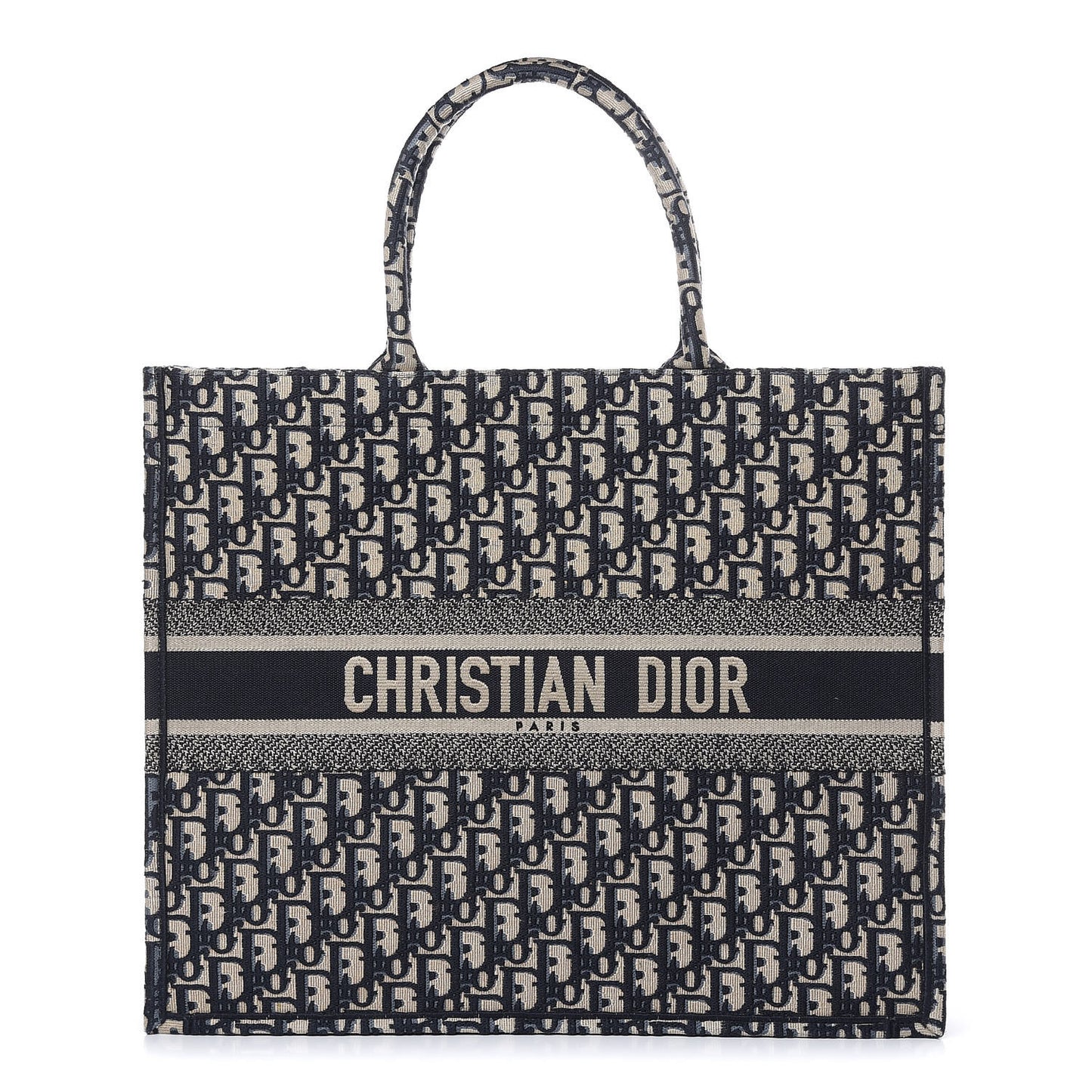 Oblique Book Tote Blue Multicolor