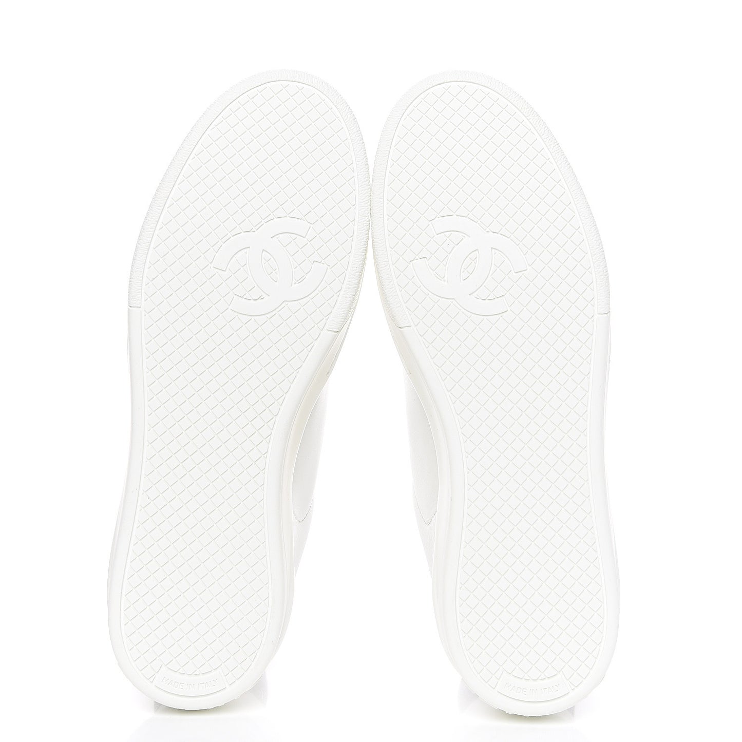 Calfskin CC Sneakers 35.5 White