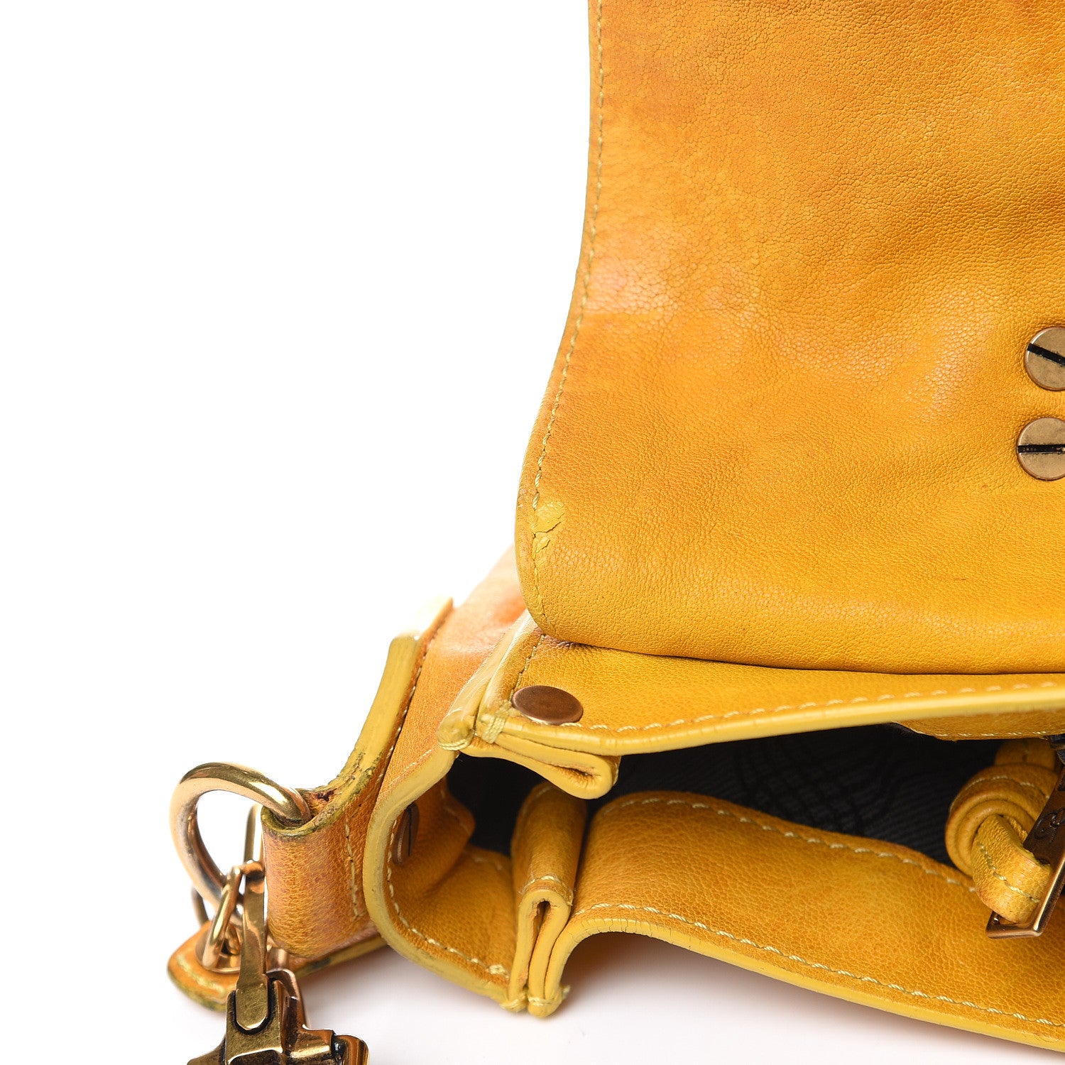 Proenza Schouler Lambskin Medium PS1 Satchel Mustard 16 of 24