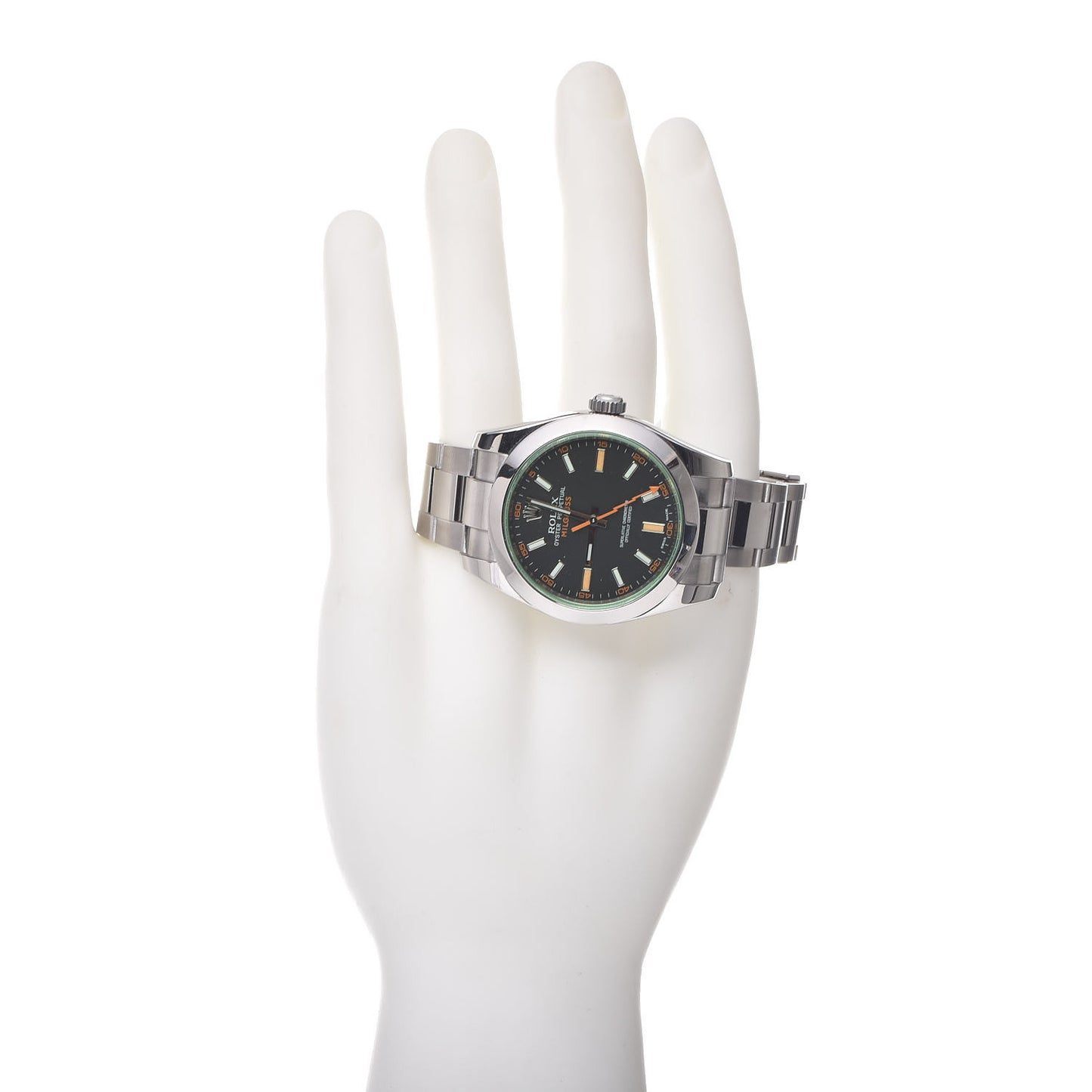Stainless Steel 40mm Oyster Perpetual Milgauss Watch Black Dial 116400GV