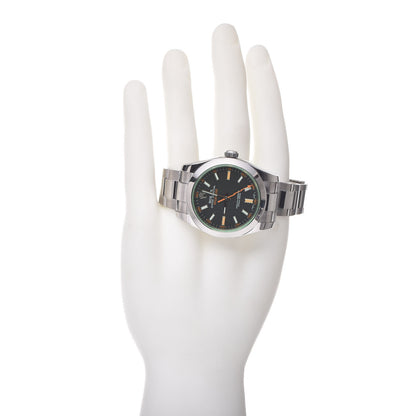 Rolex Stainless Steel 40mm Oyster Perpetual Milgauss Watch Black Dial 116400GV 2 of 8