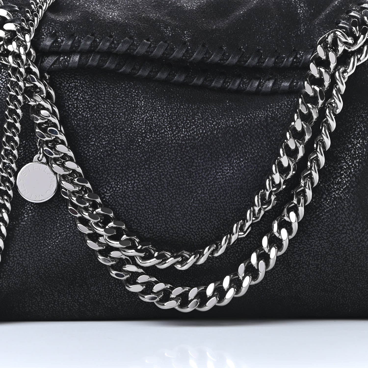 Stella McCartney Shaggy Deer Mini Falabella Fold Over Tote Black 10 of 12