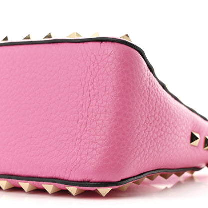 Valentino Garavani Pebbled Calfskin Small Rockstud Flip Lock Shoulder Bag Dawn Pink 9 of 9