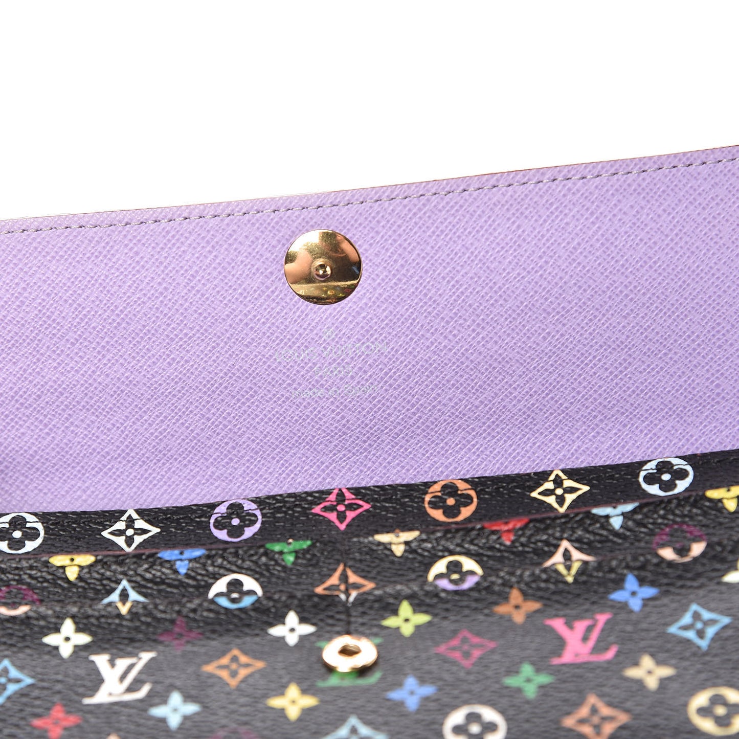Monogram Multicolor Sarah Wallet Black Violet