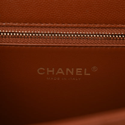 Chanel Caviar Quilted Chain Frame Flap Light Brown 5 of 10