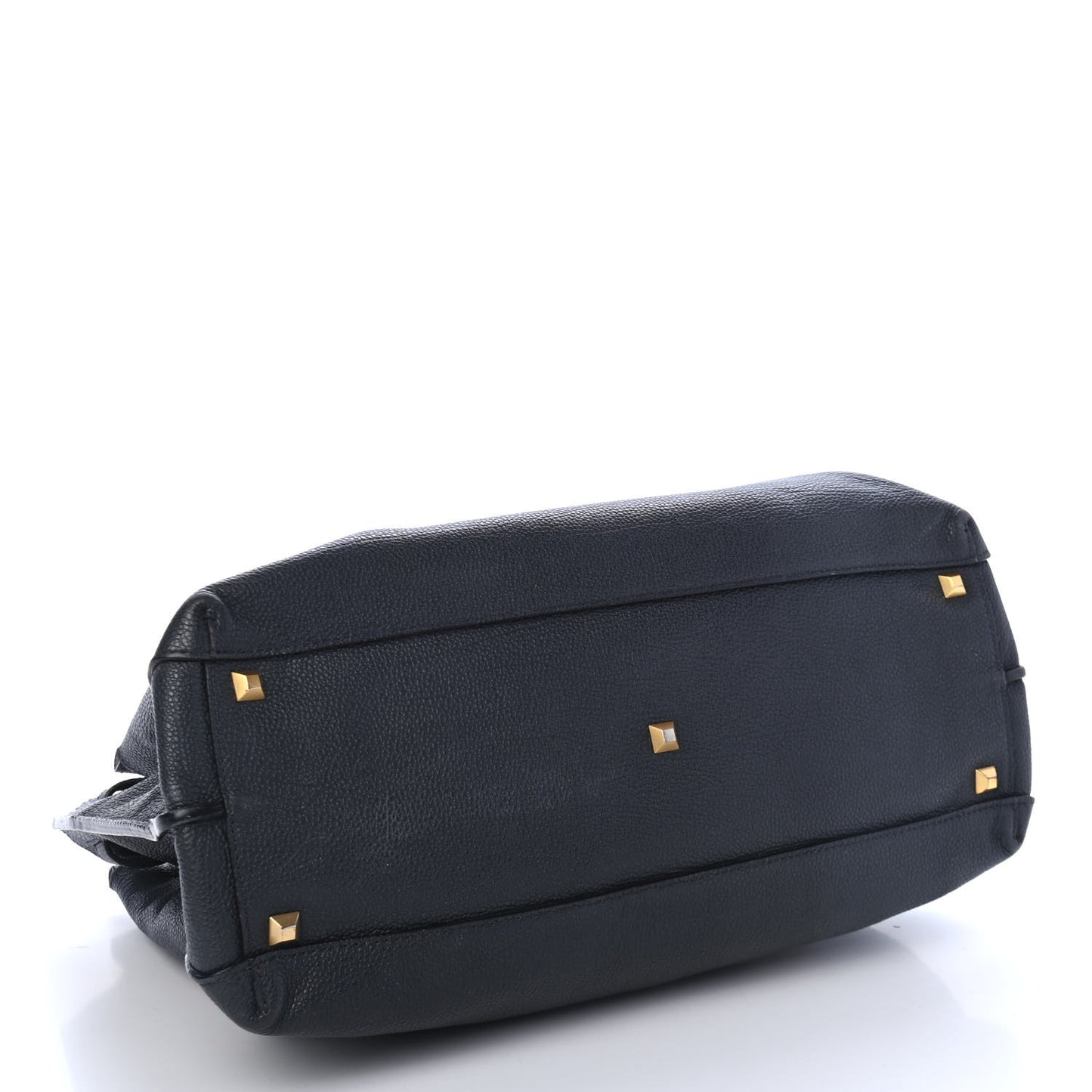 Grained Calfskin Medium Milla Tote Phantom Grey