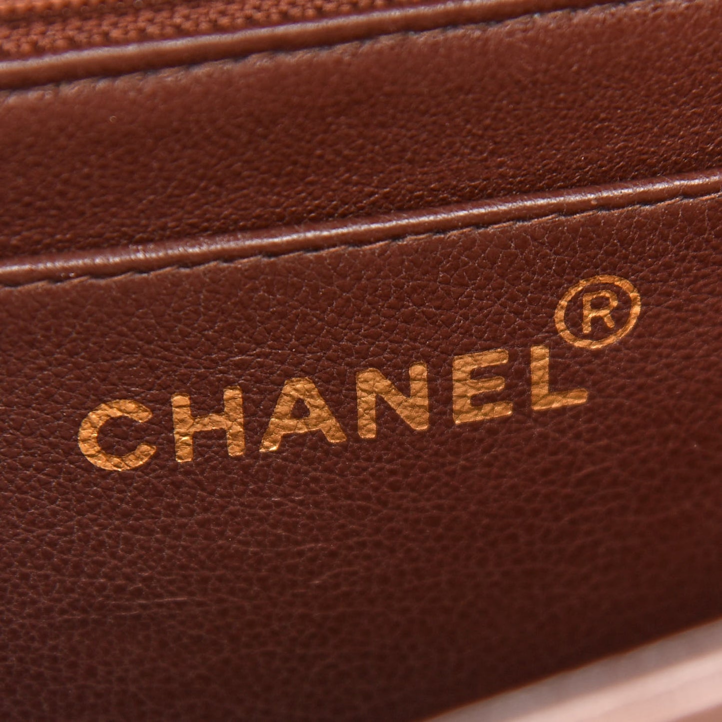 Lambskin Vertical Quilted Medium Single Flap Brown