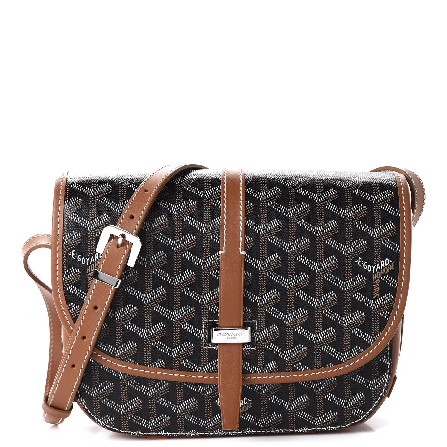Goyardine Belvedere II PM Messenger Bag Black Gold