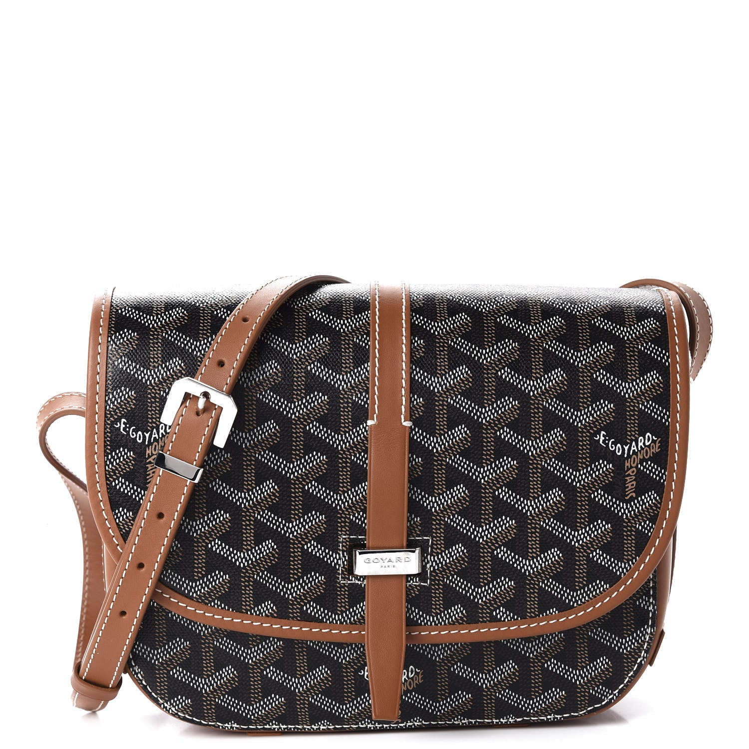 Goyard Goyardine Belvedere II PM Messenger Bag Black Gold 1 of 9