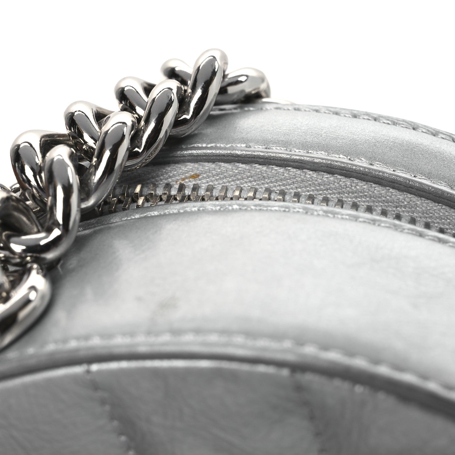 Chanel Metallic Glazed Calfskin Round As Earth Evening Bag Silver 12 of 14