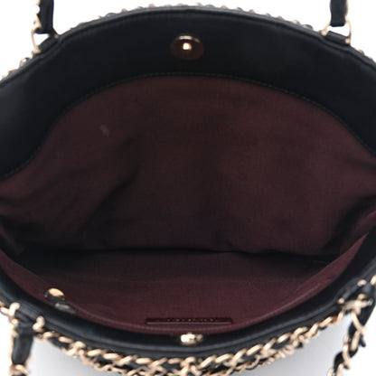 Chanel Lambskin Large Shopping Chain Tote Black 4 of 6