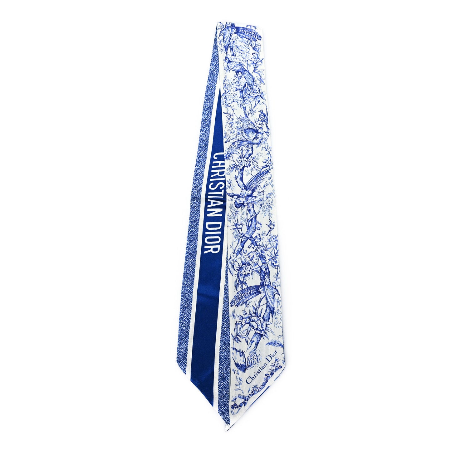 Silk Toile De Jouy Mitzah Scarf Blue