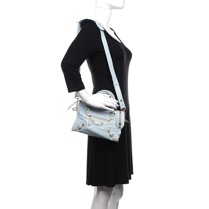 Balenciaga Agneau Giant 12 Gold Hardware Mini City Bleu Dragee 2 of 10