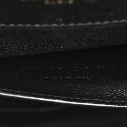 Saint Laurent Grain De Poudre Textured Mixed Matelasse Triquilt Medium Monogram Satchel Black 7 of 9