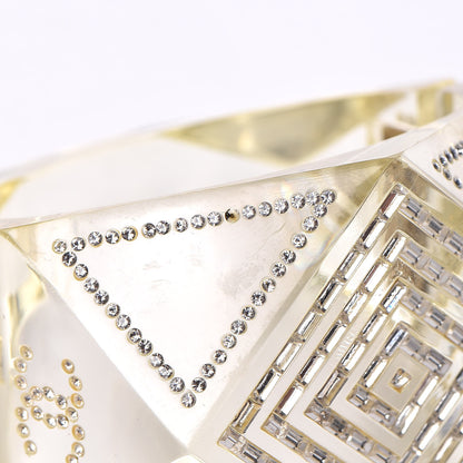 Chanel Resin Translucent Geometric Crystal Cuff 9 of 9