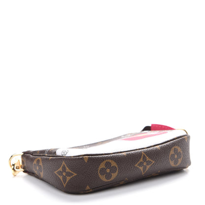 Louis Vuitton Monogram 2019 Christmas Animation Mini Courchevel Pochette Accessories Fuchsia 3 of 6