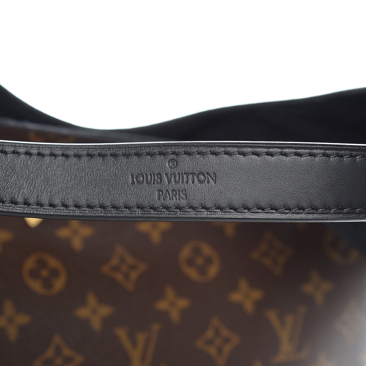 Monogram Flower Hobo Black