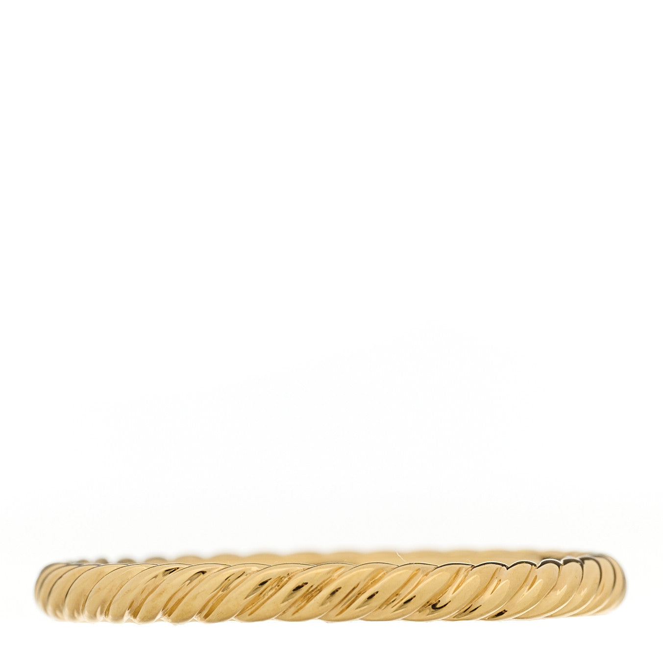 18K Yellow Gold 2mm Cable Classics Band Ring 48 4.5