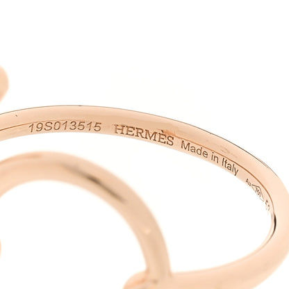 Hermes 18K Rose Gold PM Filet D'Or Ring 53 6.5 4 of 4