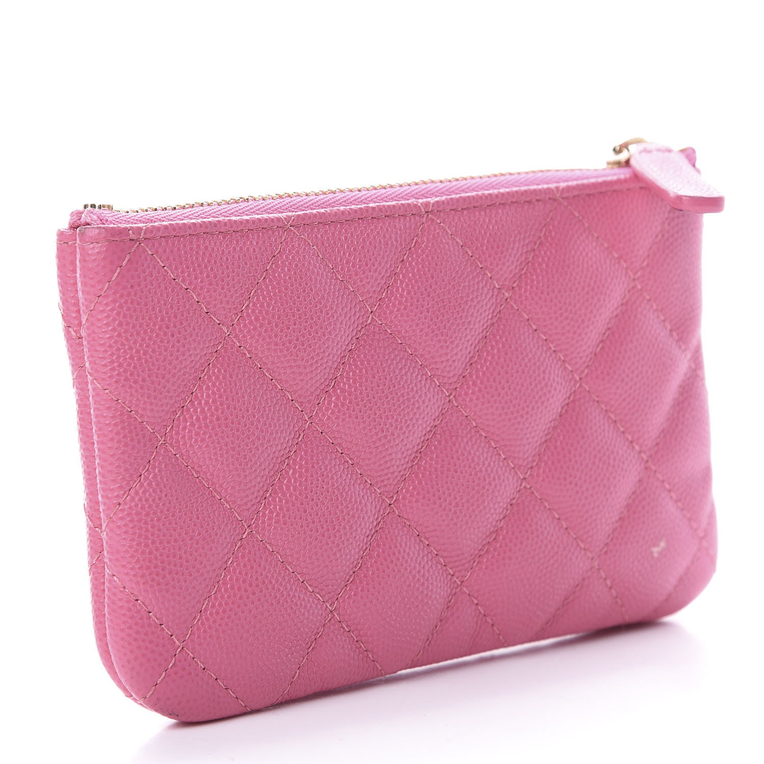 Chanel Shiny Caviar Quilted Small Cosmetic Case Pink 3 of 10