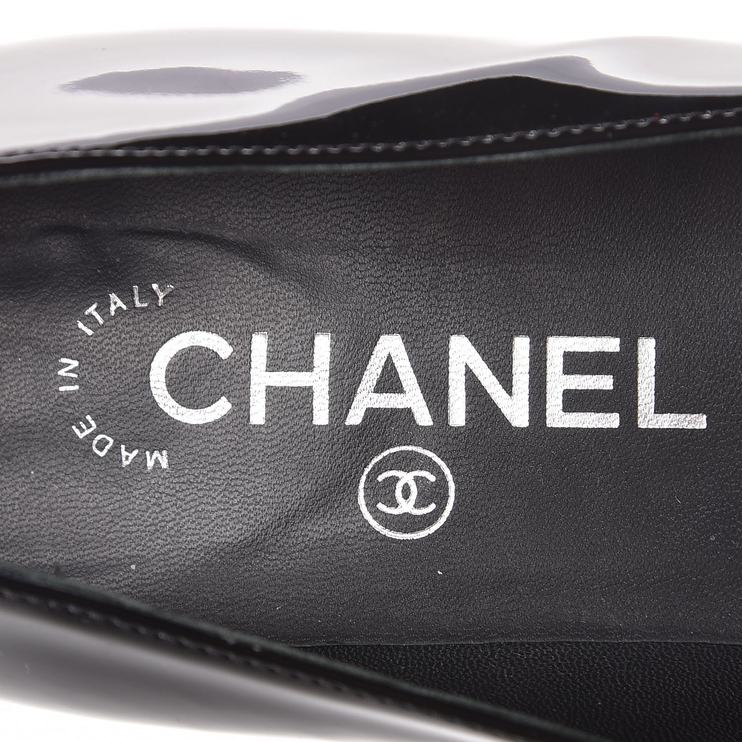 Chanel Patent Calfskin Pearl CC Loafers 36.5 Black 6 of 14