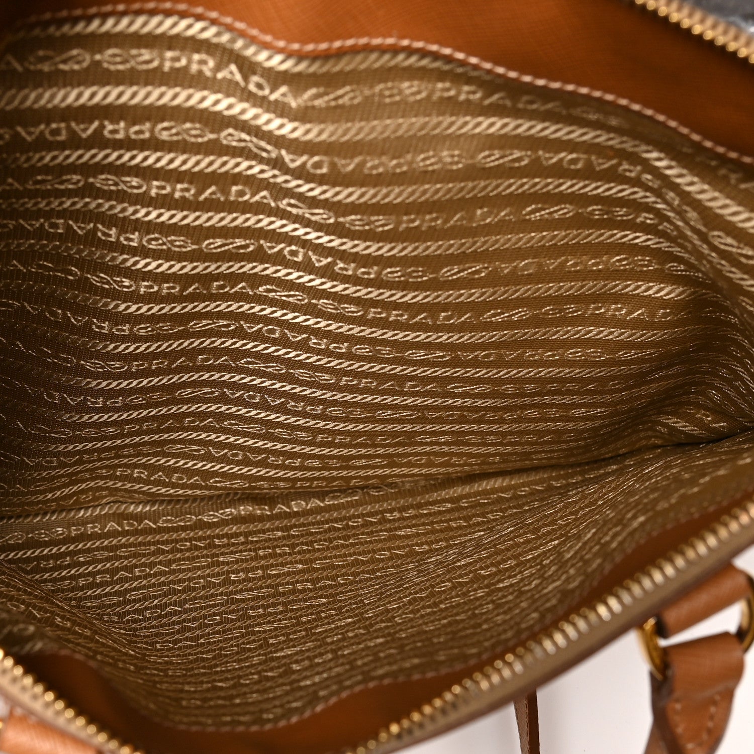 Prada Saffiano Lux Large Galleria Double Zip Tote Caramel 6 of 12