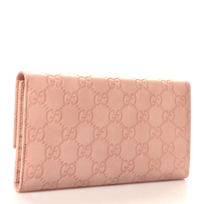 Gucci Guccissima Continental Flap Wallet Pink 3 of 9