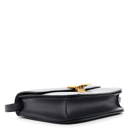 Celine Liege Calfskin Medium Classic Box Flap Bag Dark Blue 5 of 13