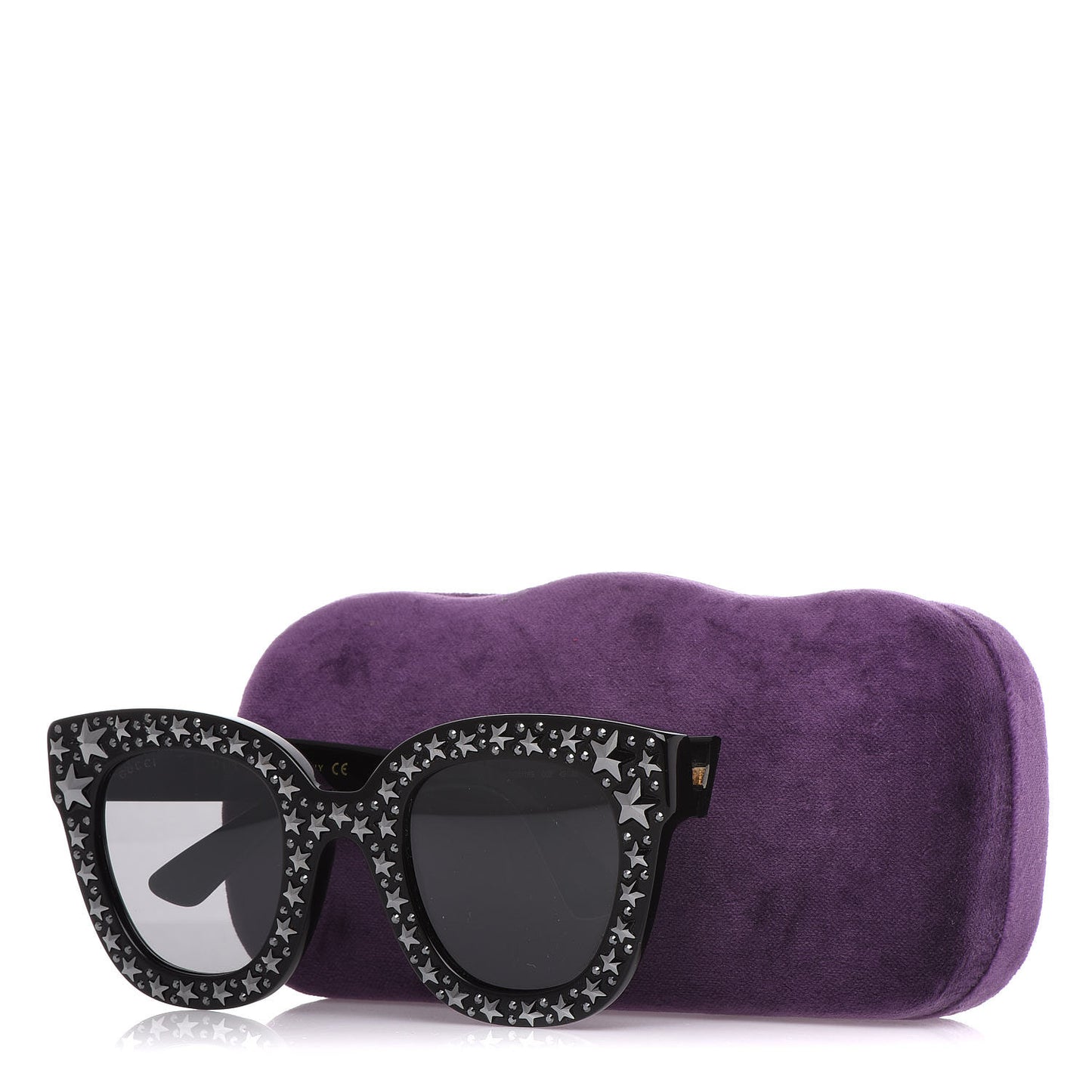 Acetate Stars Cat Eye Sunglasses GG0116S Black