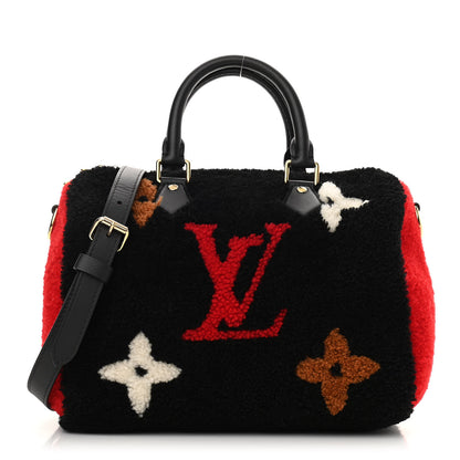 Louis Vuitton Monogram Teddy Speedy Bandouliere 25 Red 1 of 10