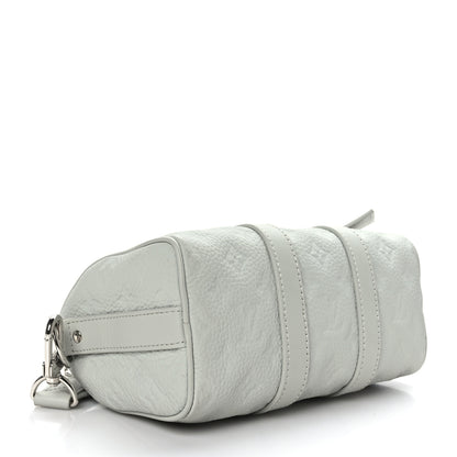 Louis Vuitton Monogram Taurillon Keepall Bandouliere 25 Mineral Gray 4 of 8