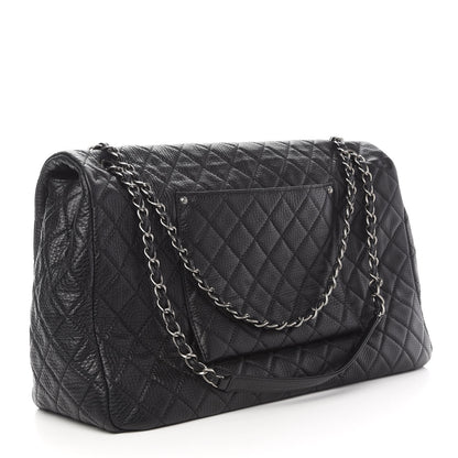 Chanel Calfskin Quilted XXL Travel Flap Bag Black 3 of 9