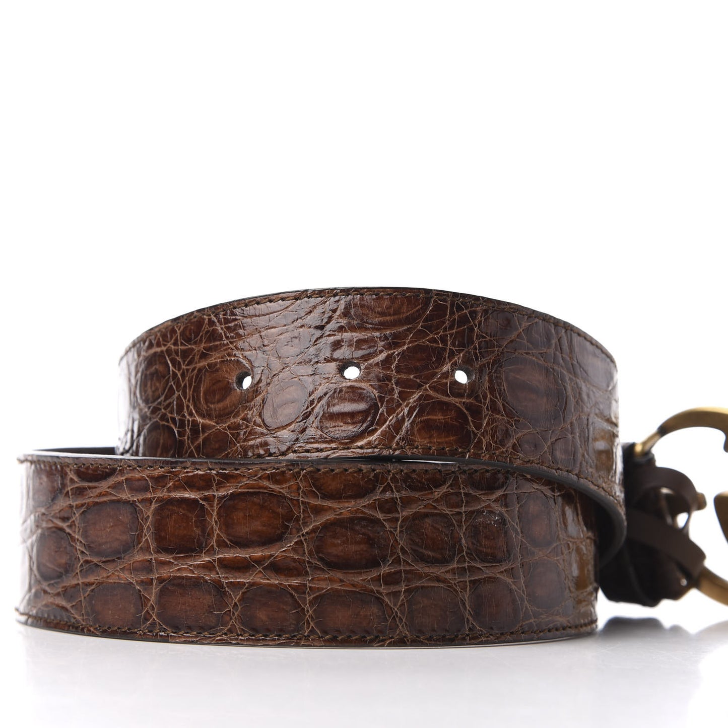 Crocodile Double G 40mm Belt 80 32 Brown