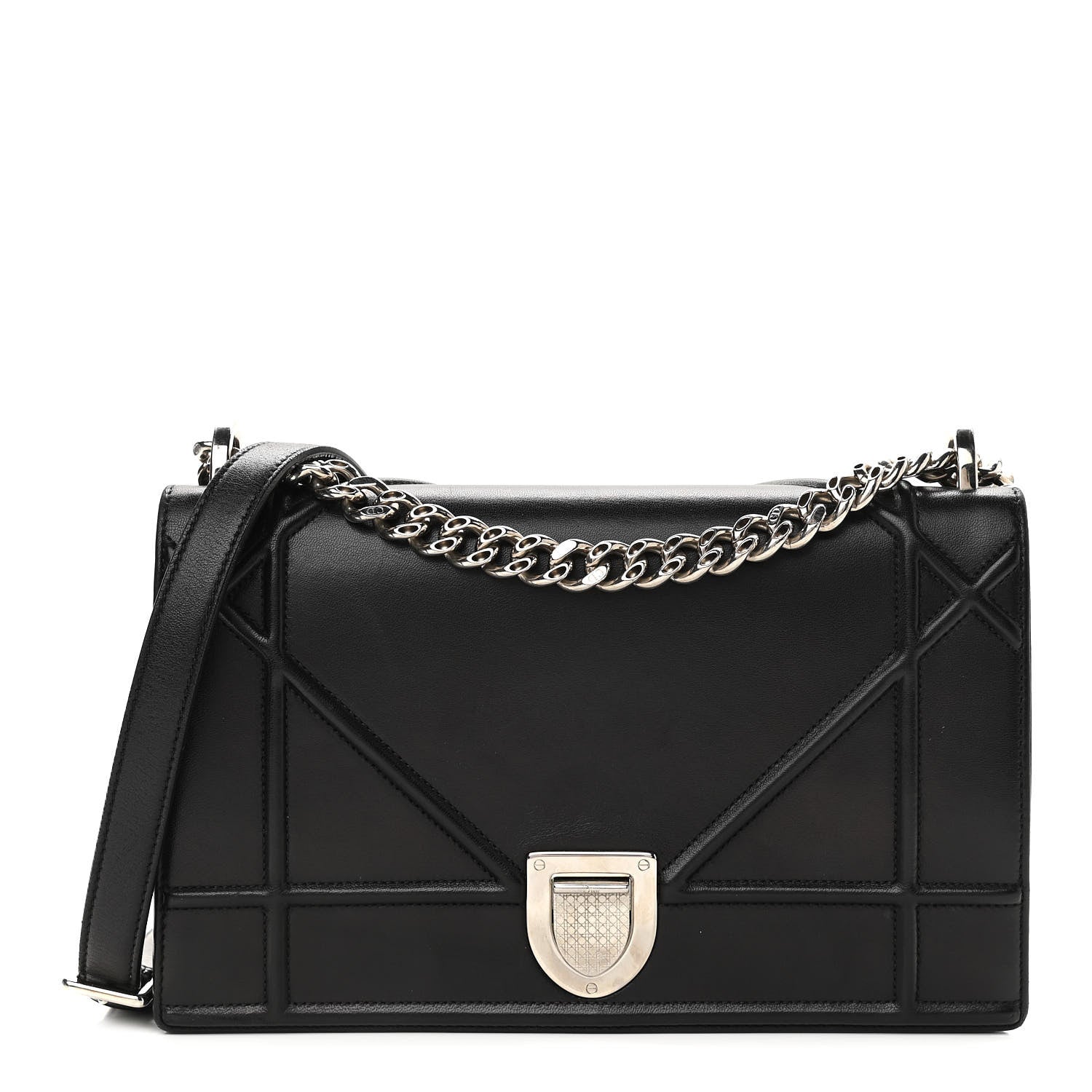 Christian Dior Lambskin Medium Diorama Flap Bag Black 1 of 14