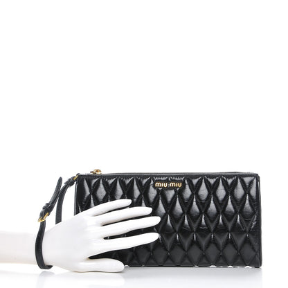 Miu Miu Vitello Shine Wristlet Nero Black 2 of 7