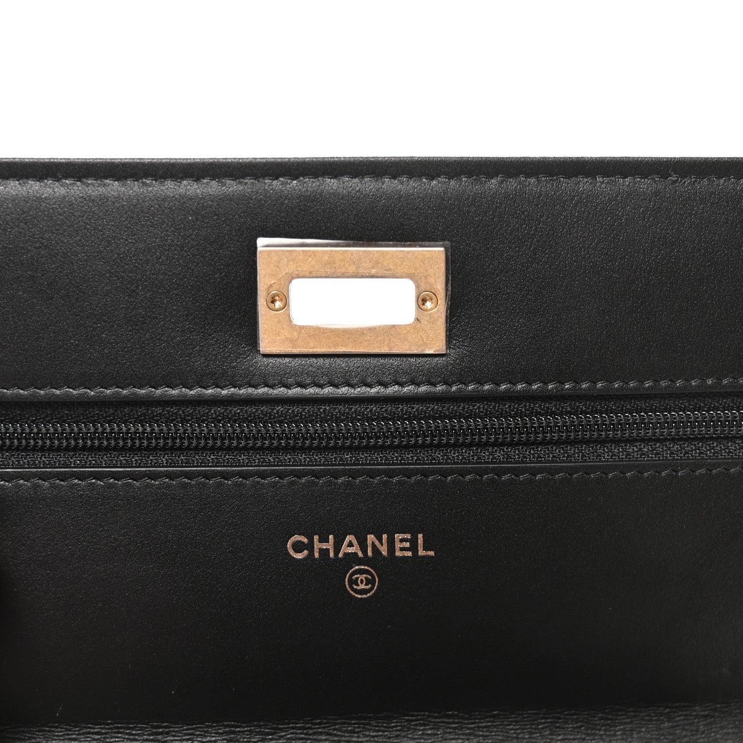 Chanel Lambskin Quilted Lucky Charms 2.55 Reissue Wallet On Chain WOC Black 6 of 12