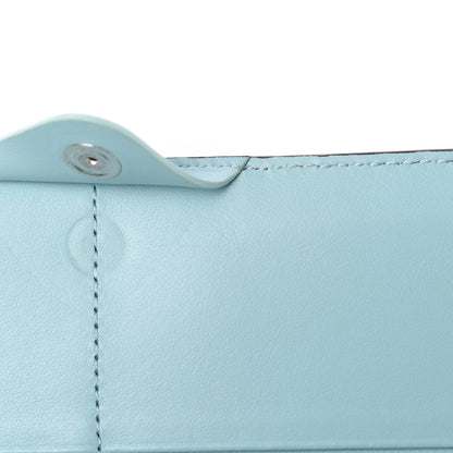 Fendi Vitello Century Lucido Hypnoteyes Studded Continental Wallet on Chain Turchese Pallido White Multicolor 10 of 11