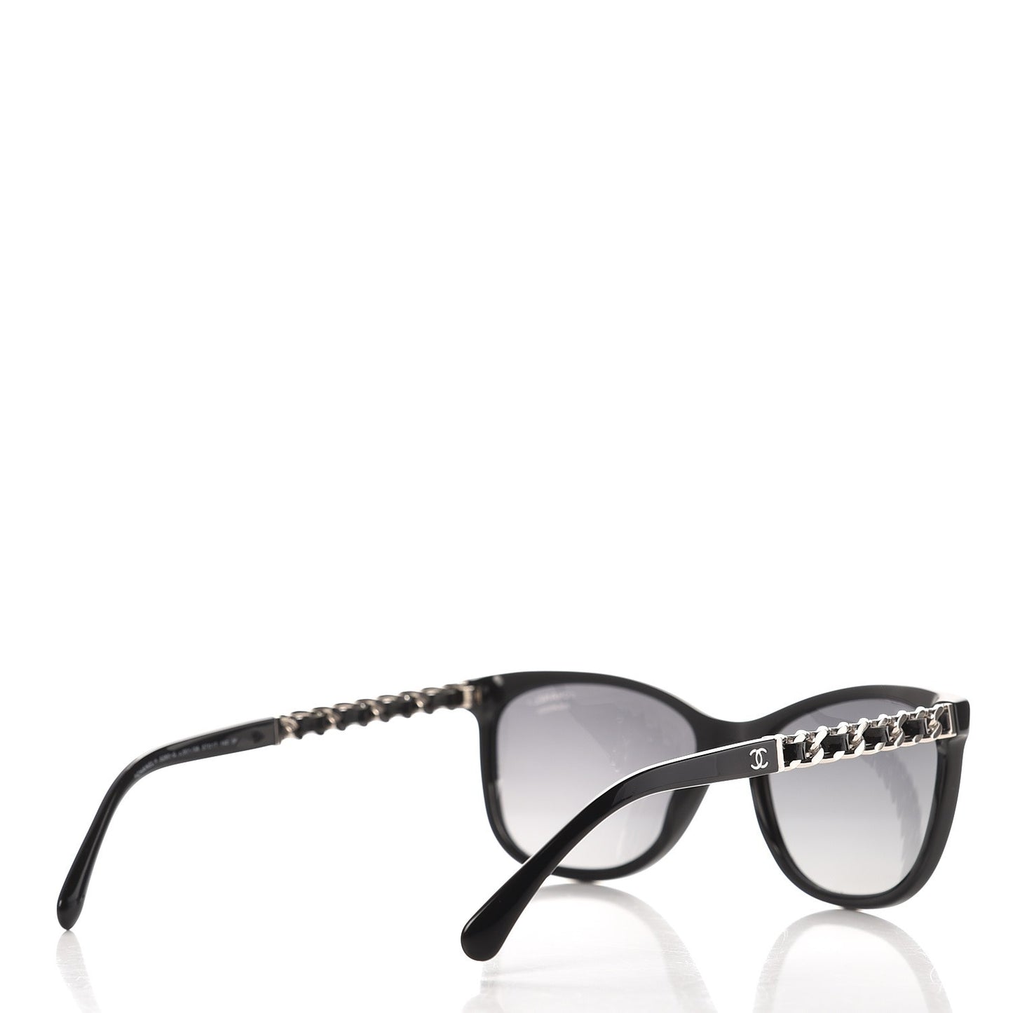 Cat Eye Chain Polarized Sunglasses 5260-Q Black