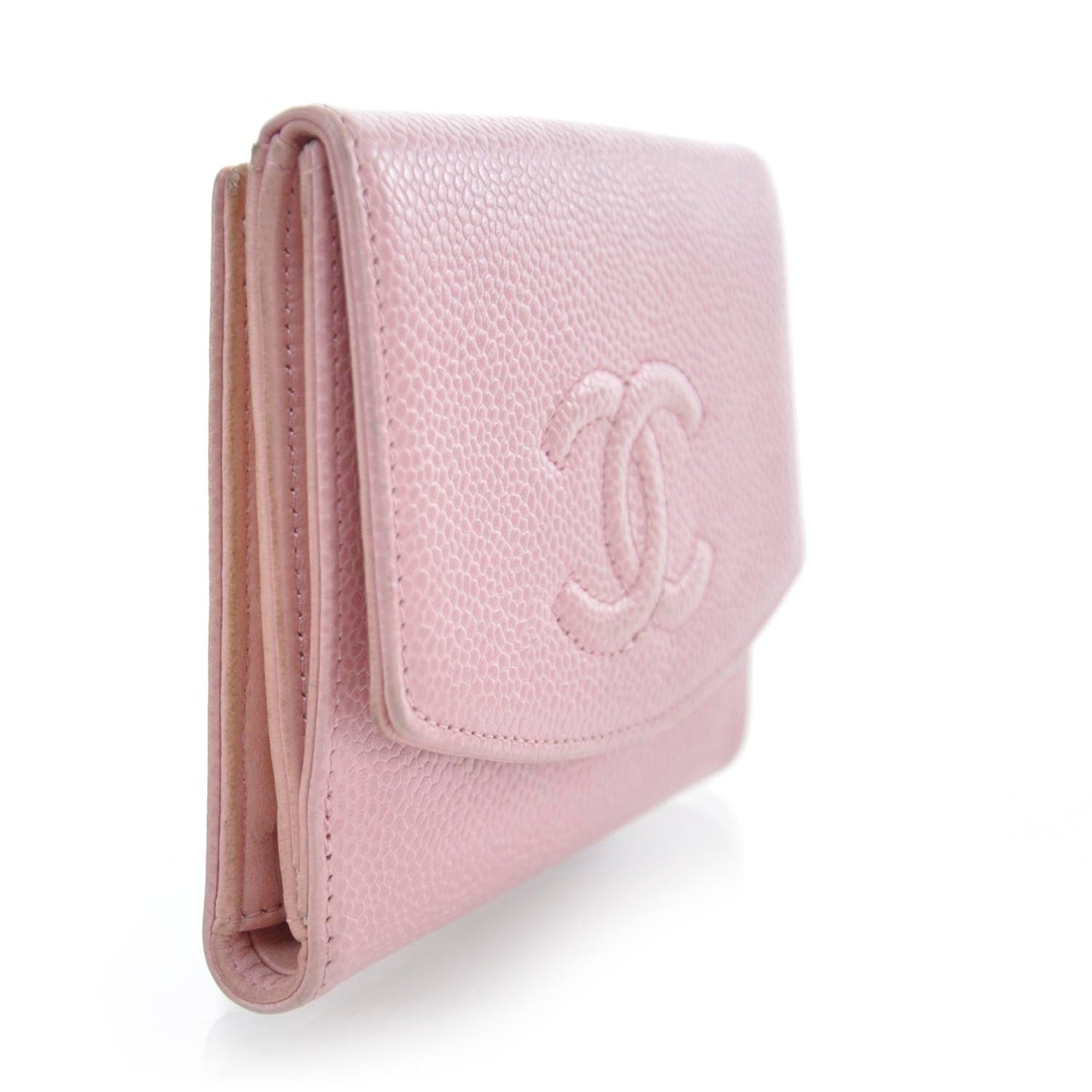 Caviar CC Flap Wallet Pink