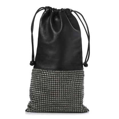 Alexander Wang Lambskin Crystal Rhinestone Ryan Dustbag Pouch Black 1 of 6