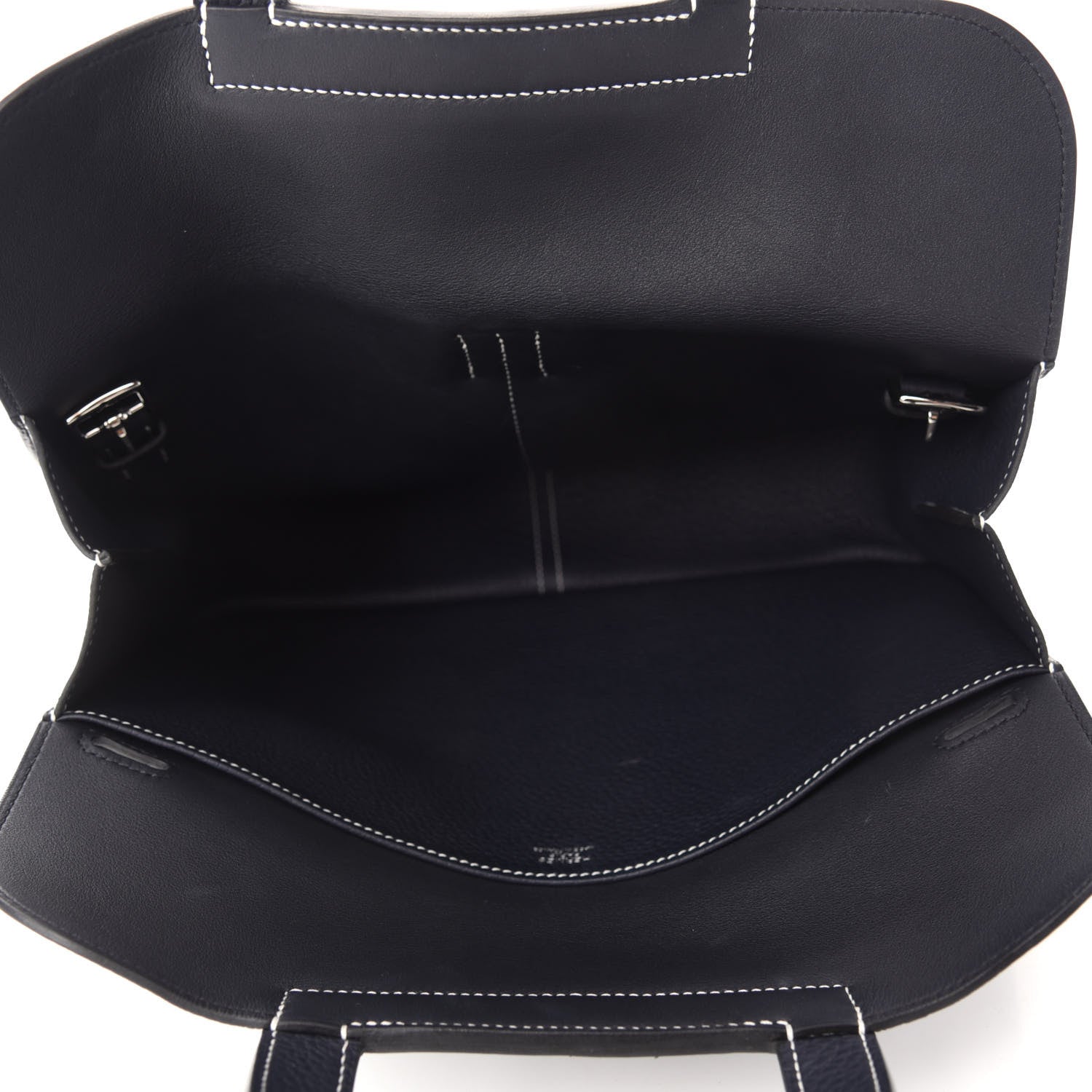 Hermes Taurillon Clemence Halzan 31 GM Bleu Nuit 5 of 11