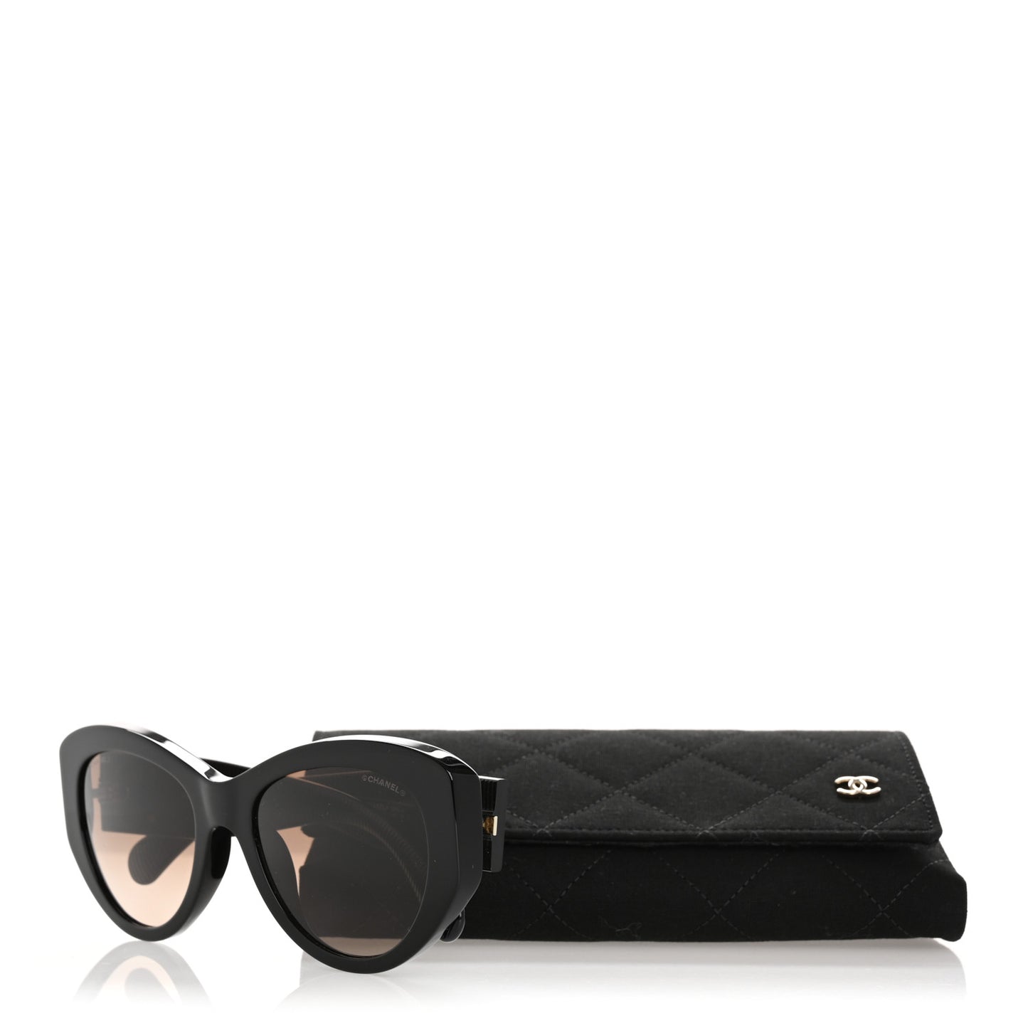 Acetate Butterfly Large CC Sunglasses 5492-A Black