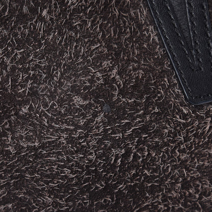 Alexander Wang Trimmed Fleece Suede Small Emile Black Silver Hardware 13 of 15